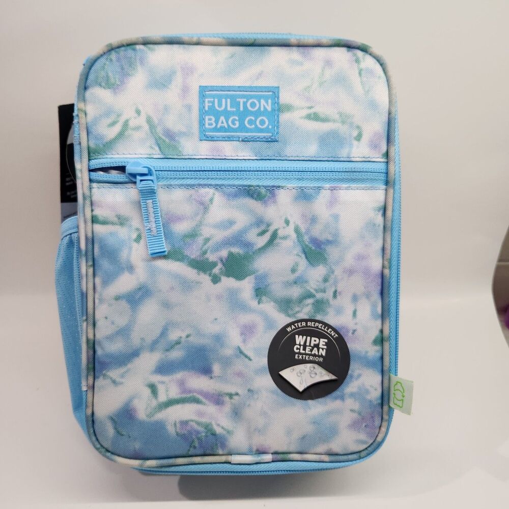 Fulton Bag Co. Upright Lunch Bag - Blue Marble- New With Tags Microban